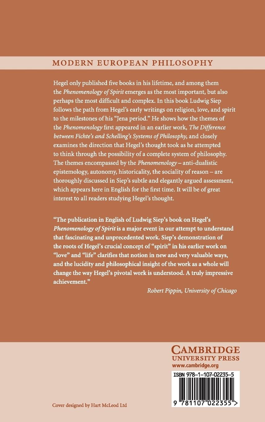 Rückseitencover Hegel's Phenomenology of Spirit