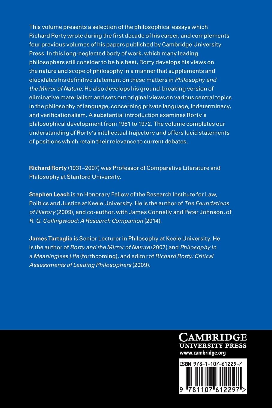 Rückseitencover Mind, Language, and Metaphilosophy