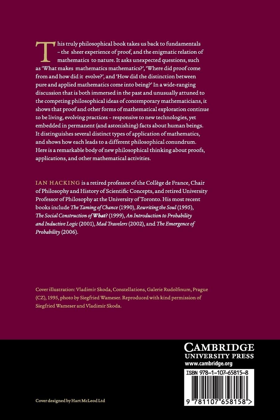 Rückseitencover Why Is There Philosophy of Mathematics At All?