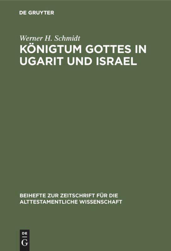 Vorderes Coverbild Königtum Gottes in Ugarit und Israel