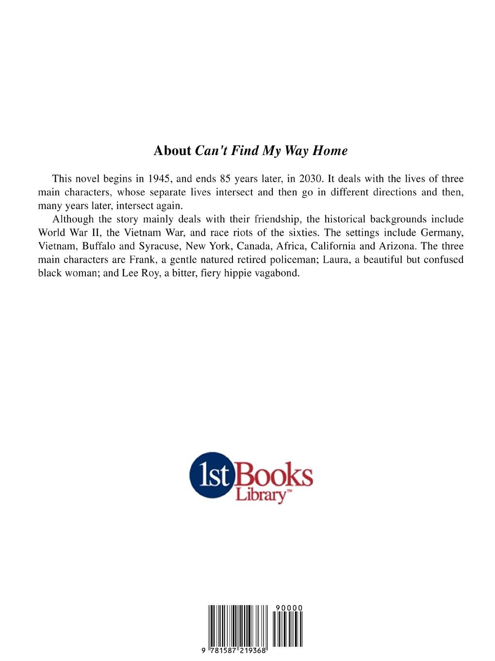 Rückseitencover Can't Find My Way Home