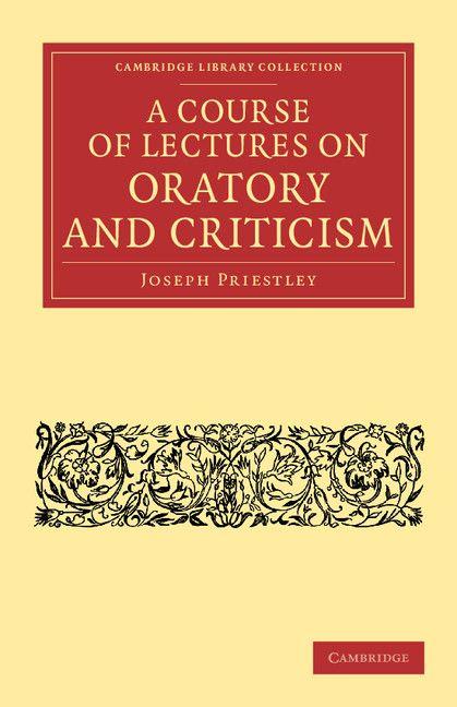 Vorderes Coverbild A Course of Lectures on Oratory and Criticism