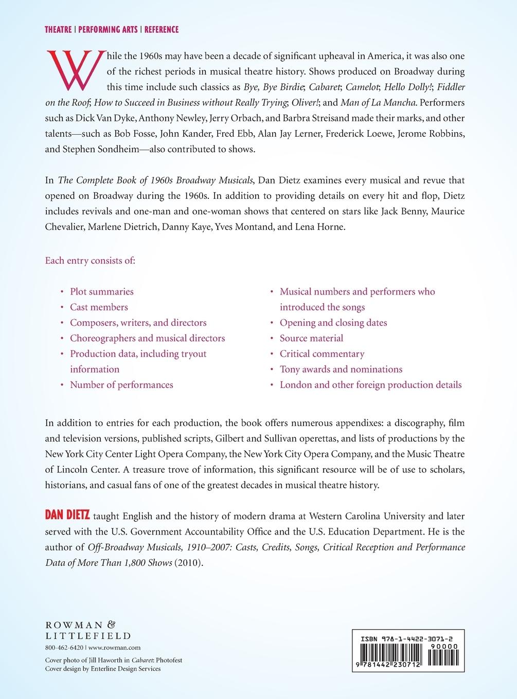 Rückseitencover Complete Book of 1960s Broadway Musicals