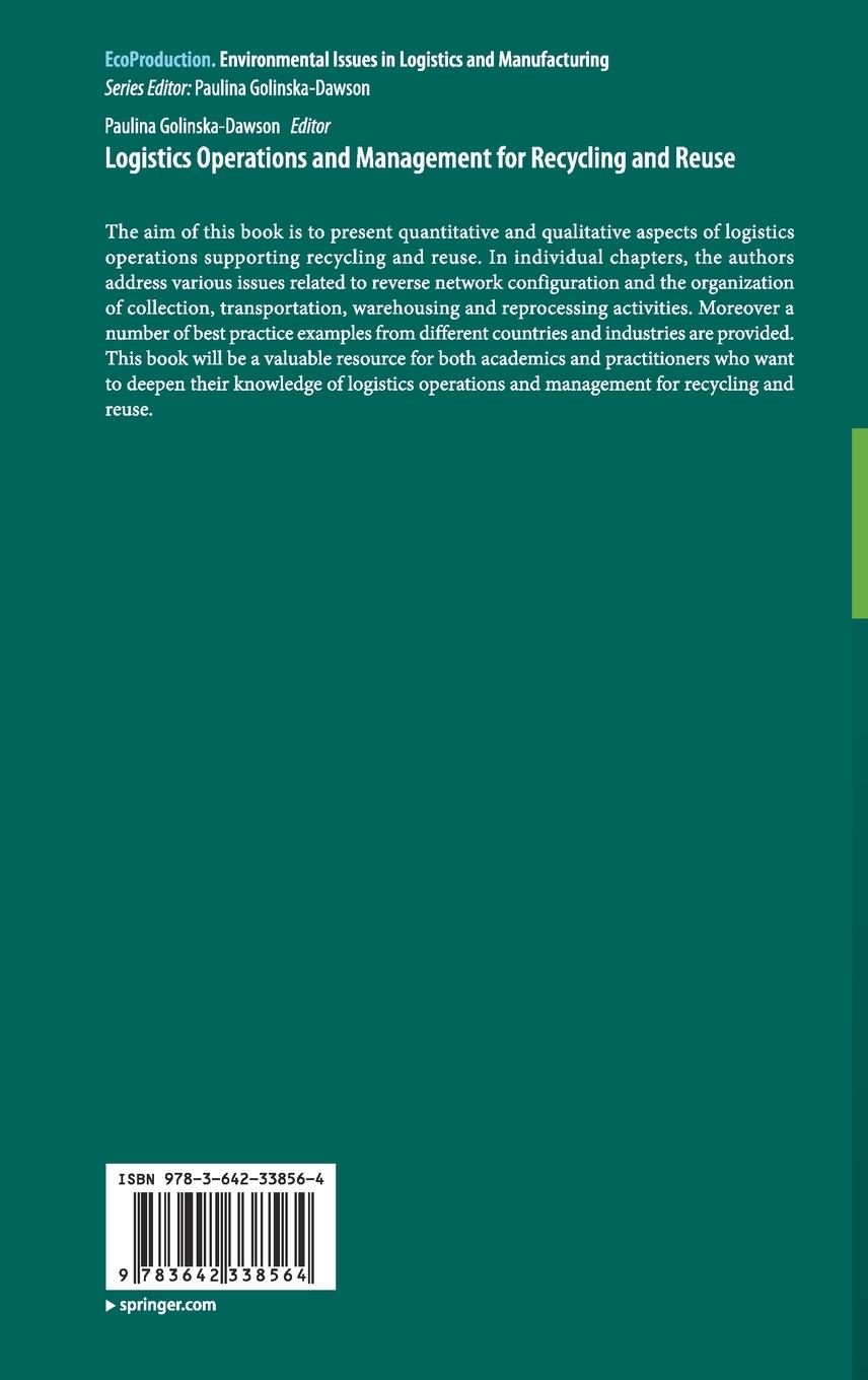 Rückseitencover Logistics Operations and Management for Recycling and Reuse