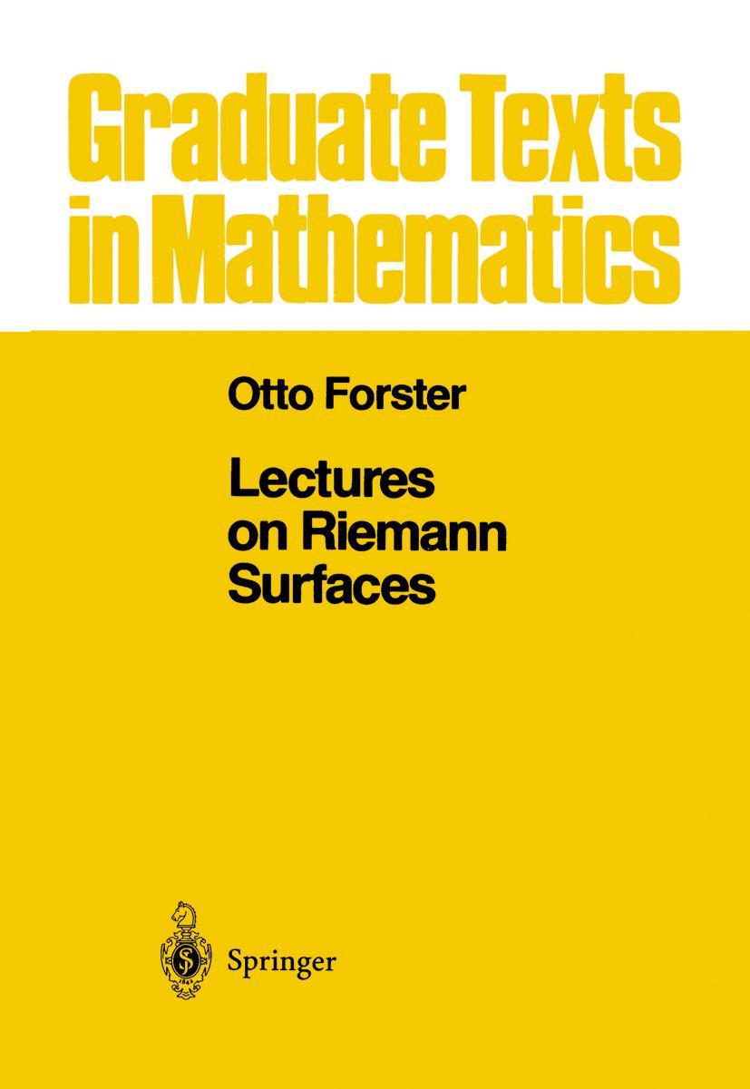 Vorderes Coverbild Lectures on Riemann Surfaces