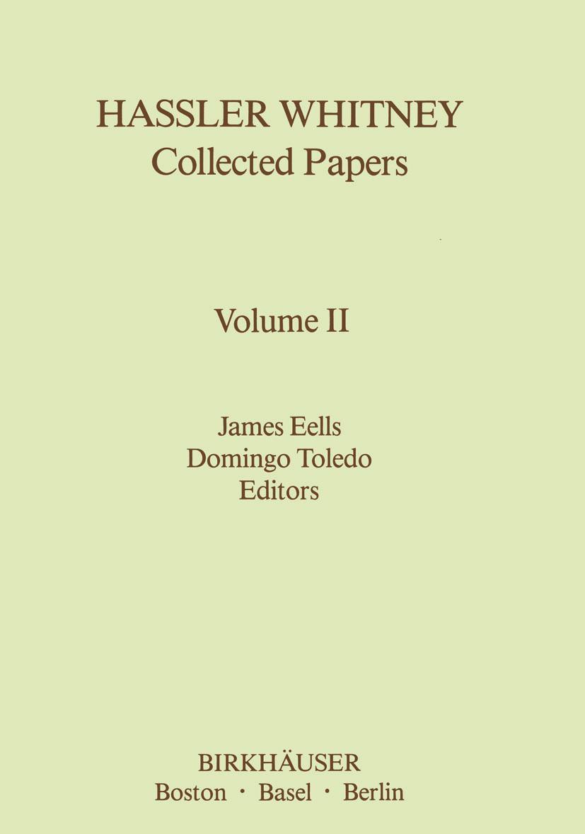 Vorderes Coverbild Hassler Whitney Collected Papers