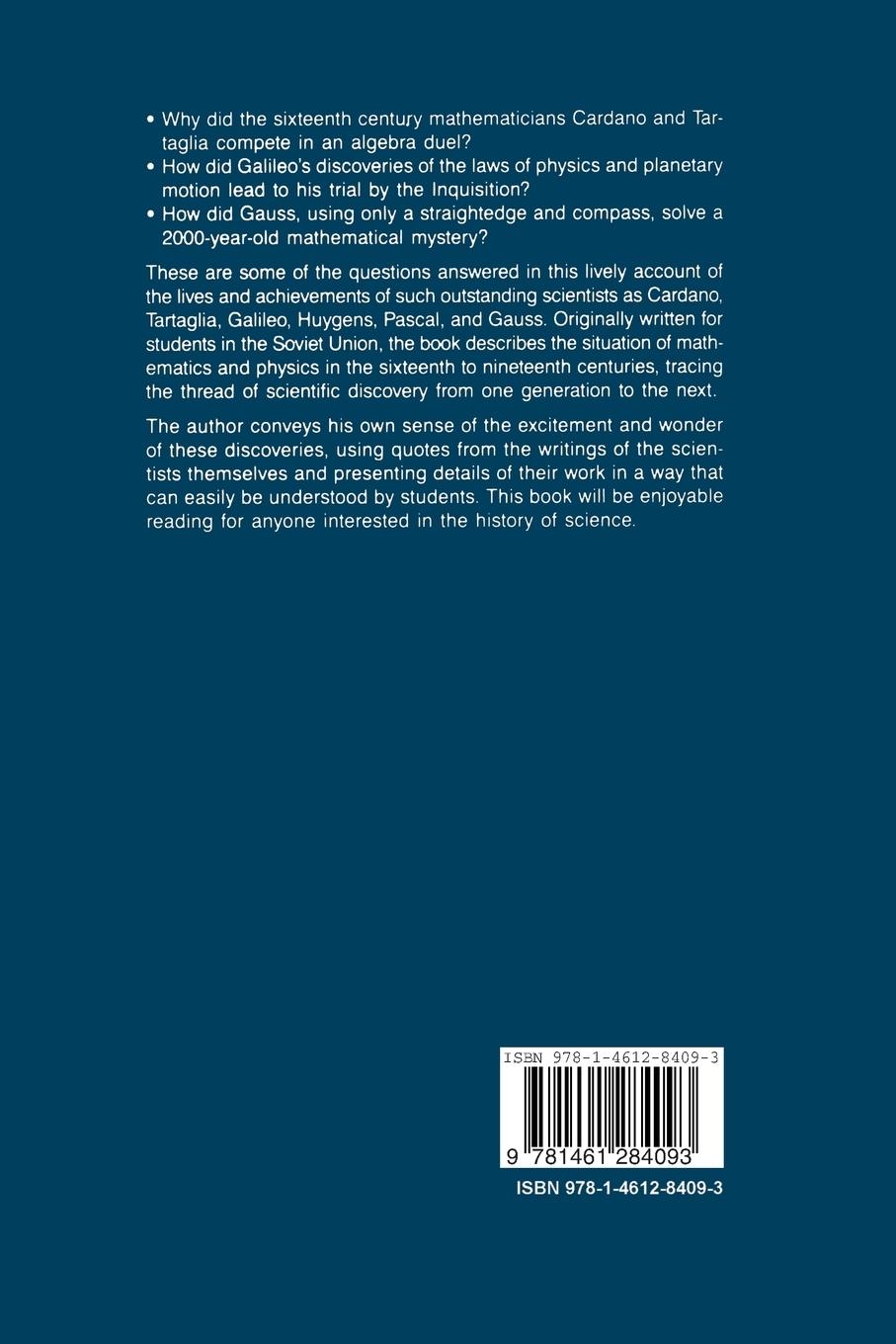 Rückseitencover Tales of Physicists and Mathematicians