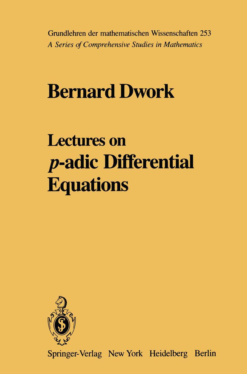 Vorderes Coverbild Lectures on p-adic Differential Equations