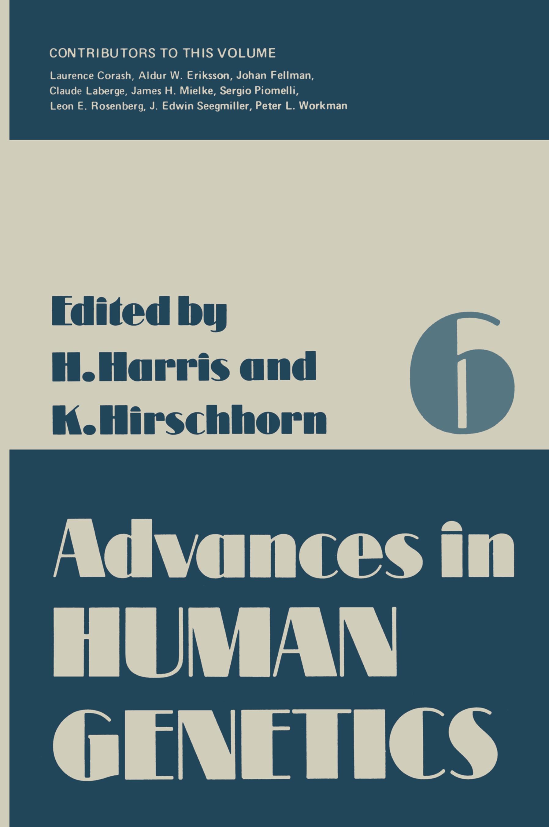 Vorderes Coverbild Advances in Human Genetics 6