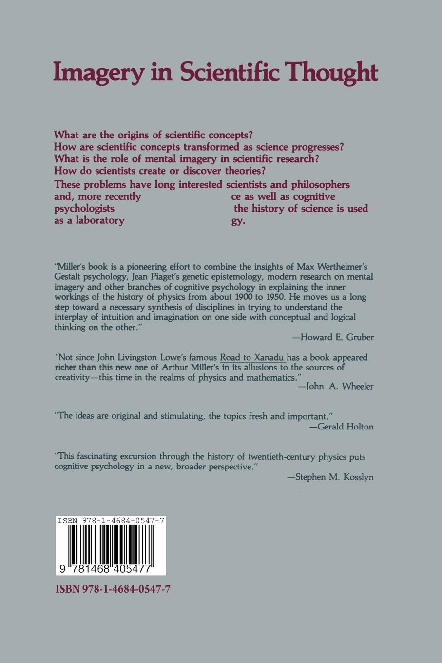 Rückseitencover Imagery in Scientific Thought Creating 20th-Century Physics