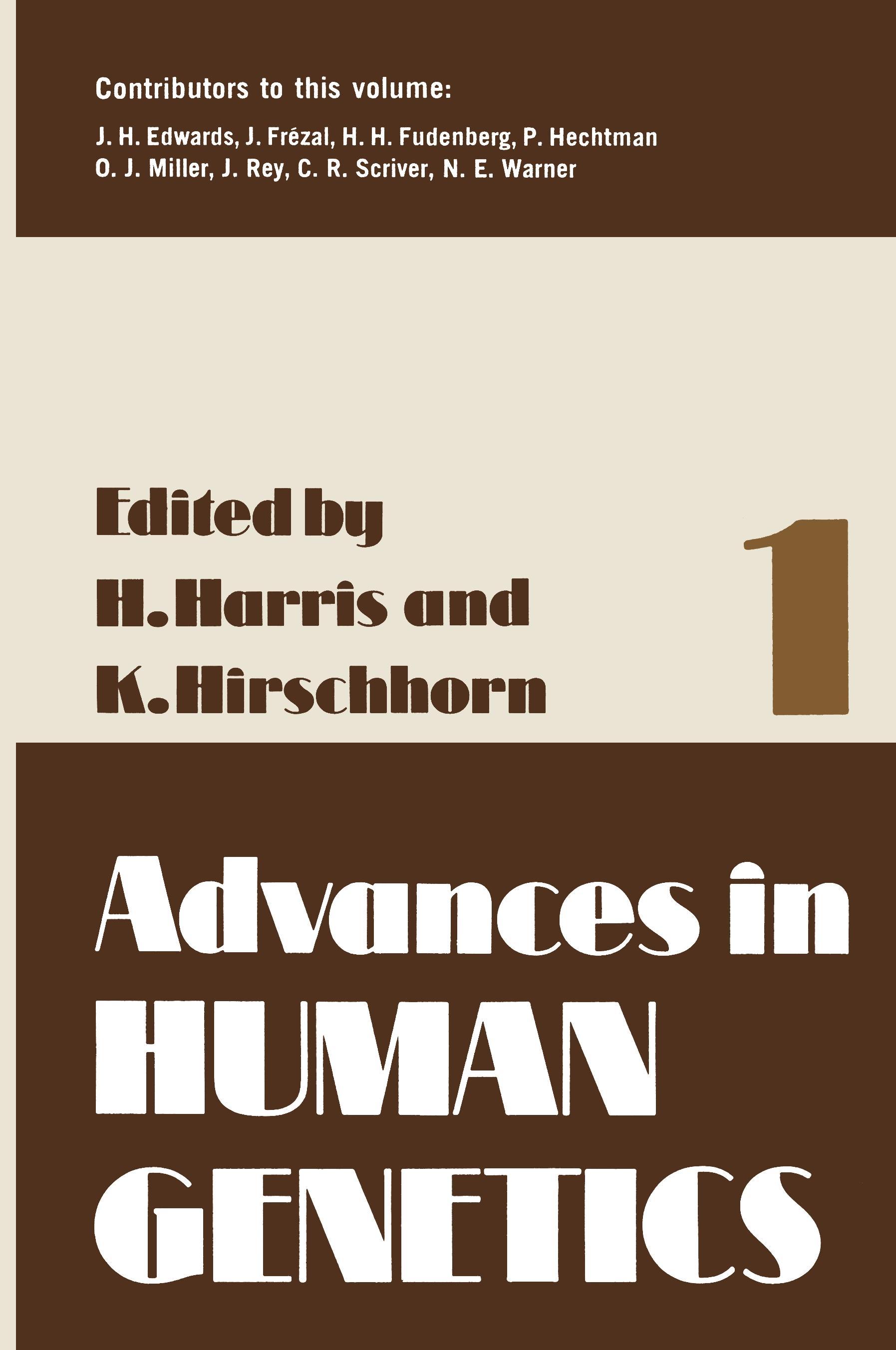 Vorderes Coverbild Advances in Human Genetics 1
