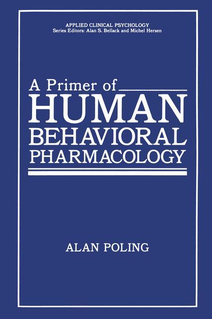 Vorderes Coverbild A Primer of Human Behavioral Pharmacology