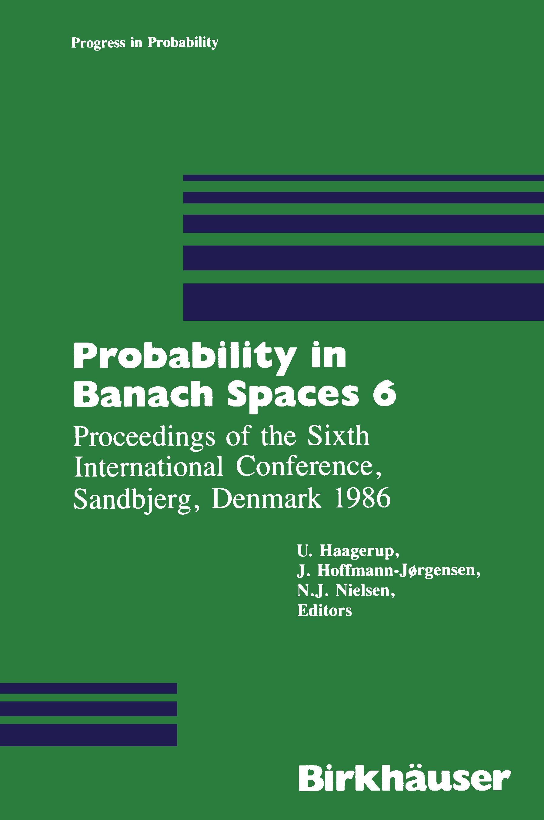 Vorderes Coverbild Probability in Banach Spaces 6