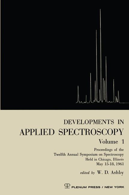 Vorderes Coverbild Developments in Applied Spectroscopy Volume 1