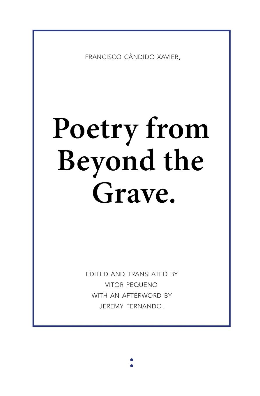 Vorderes Coverbild Poetry from Beyond the Grave