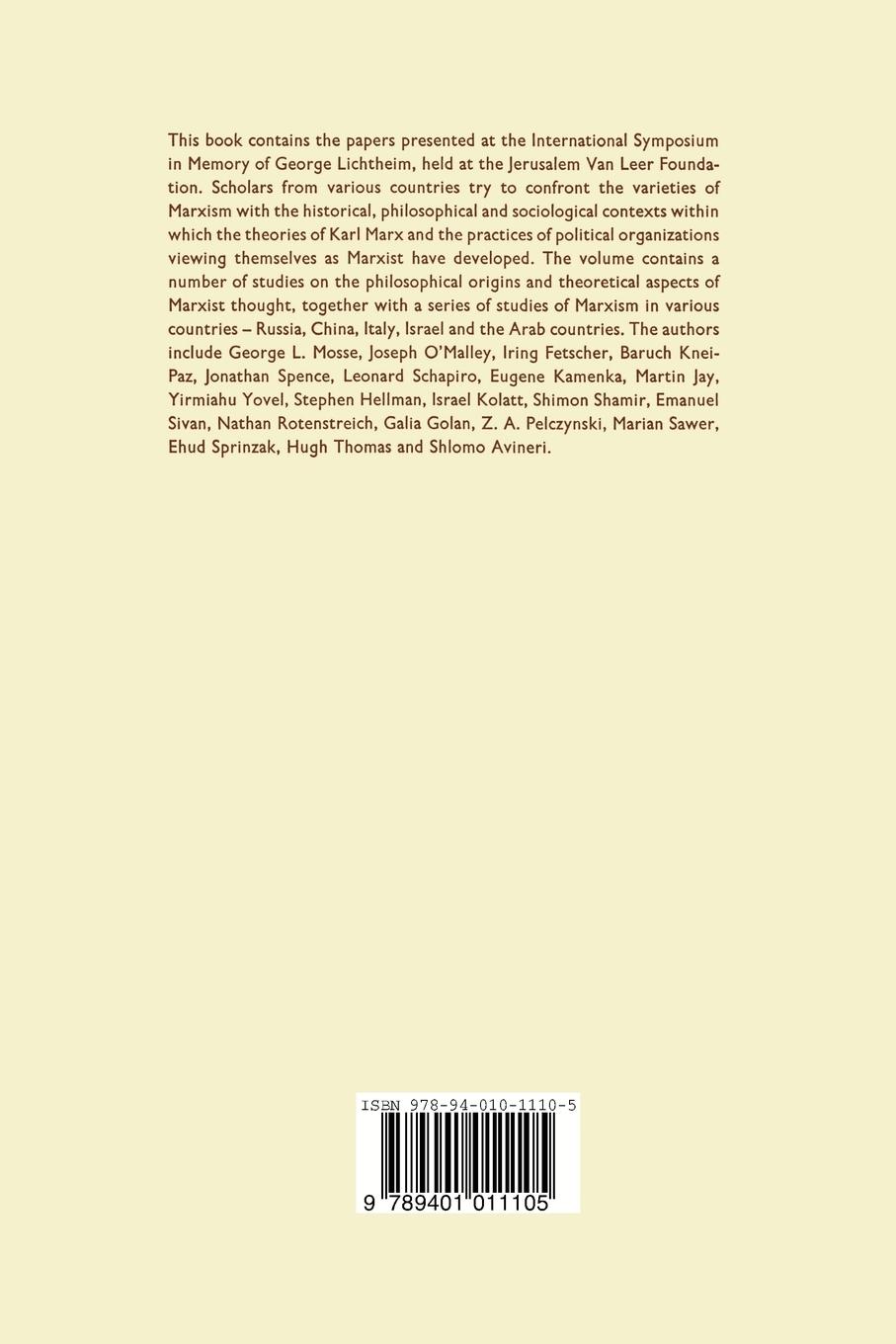 Rückseitencover Varieties of Marxism