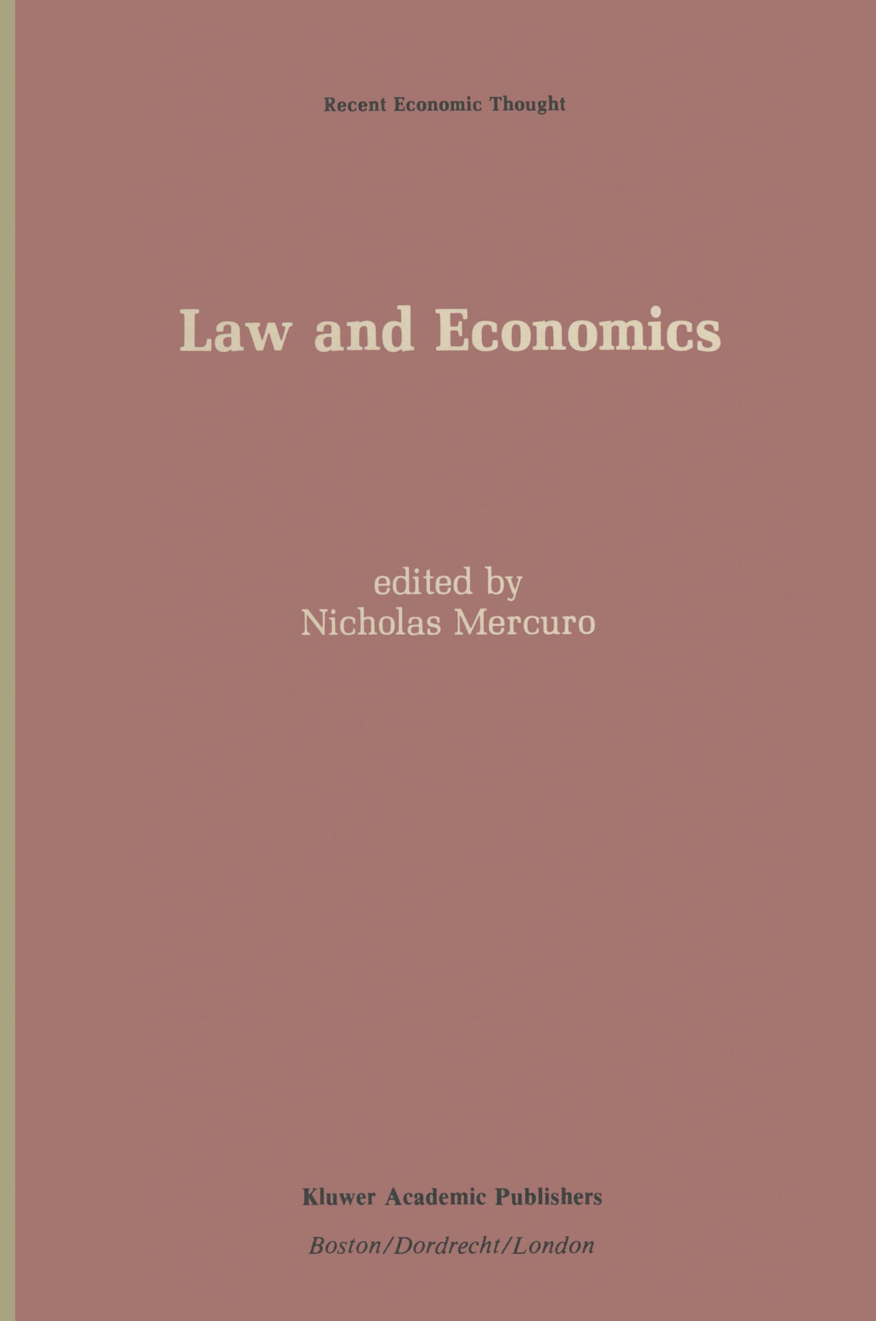 Vorderes Coverbild Law and Economics