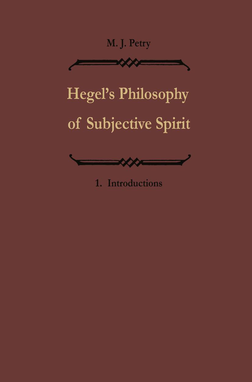 Vorderes Coverbild Hegels Philosophie des subjektiven Geistes / Hegel's Philosophy of Subjective Spirit