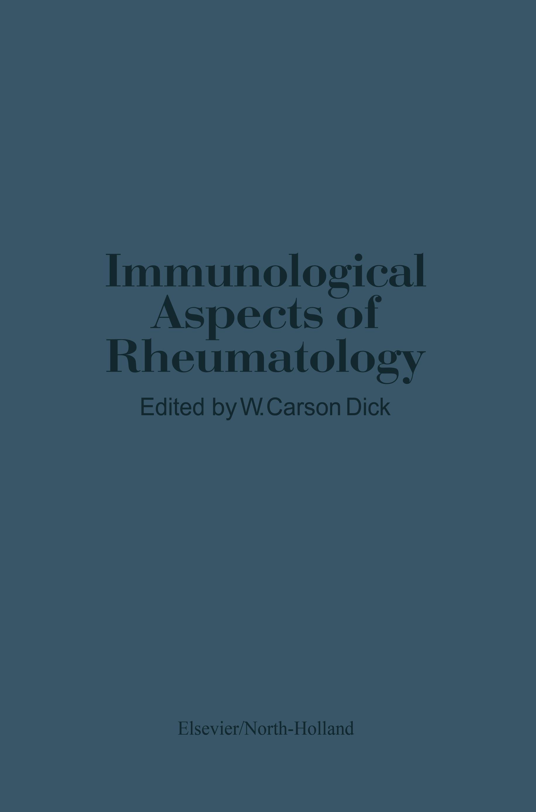 Vorderes Coverbild Immunological Aspects of Rheumatology
