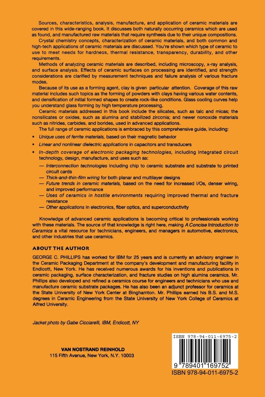 Rückseitencover A Concise Introduction to Ceramics