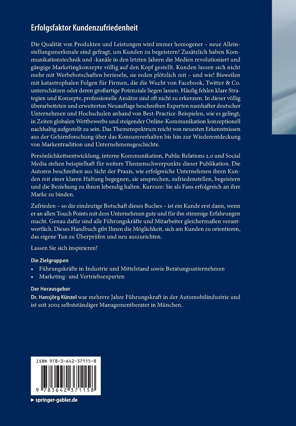 Rückseitencover Erfolgsfaktor Kundenzufriedenheit