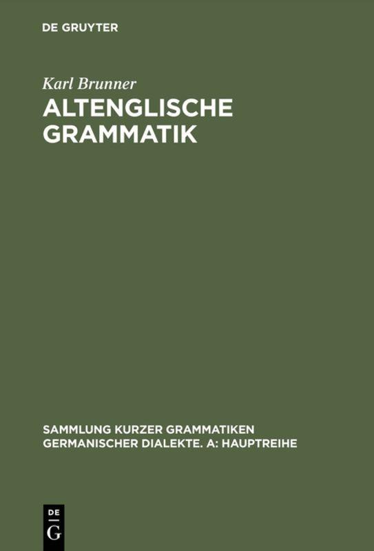 Vorderes Coverbild Altenglische Grammatik