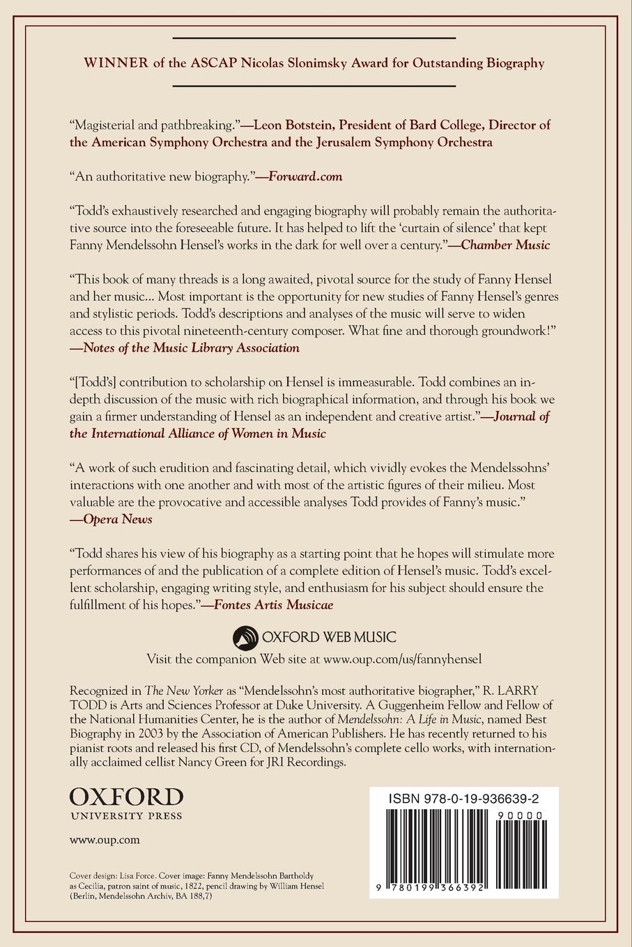 Rückseitencover Fanny Hensel