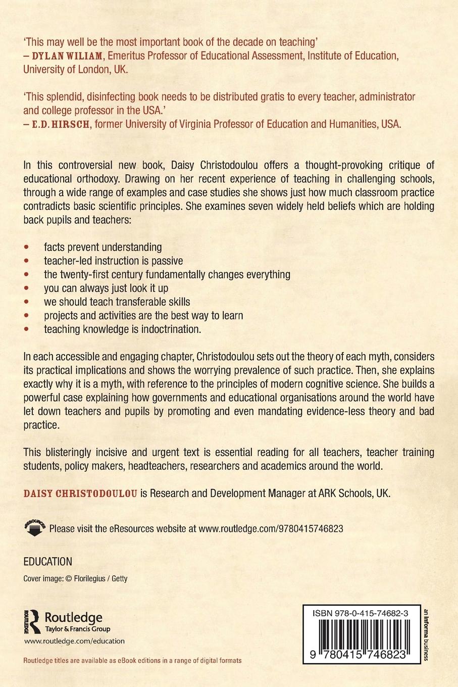 Rückseitencover Seven Myths About Education