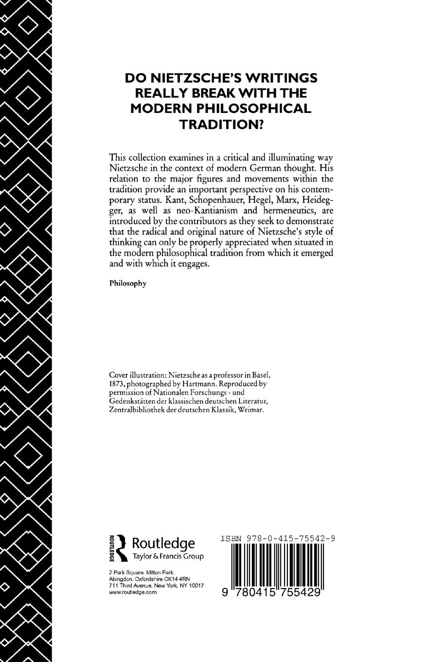 Rückseitencover Nietzsche and Modern German Thought