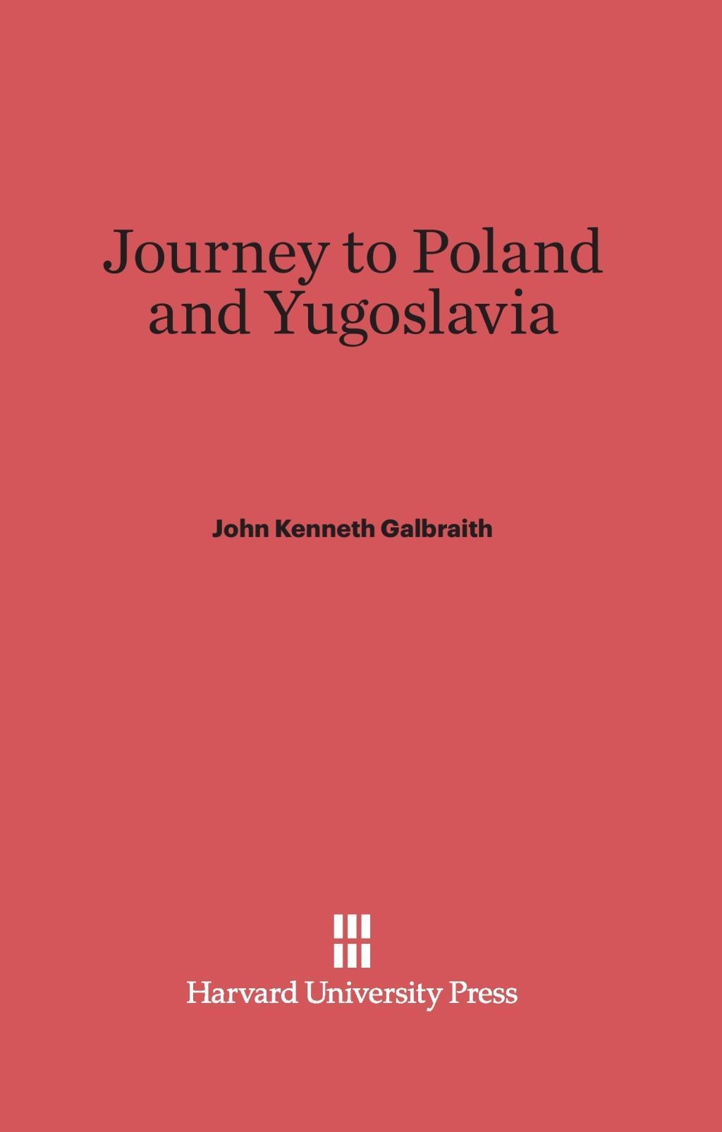 Vorderes Coverbild Journey to Poland and Yugoslavia
