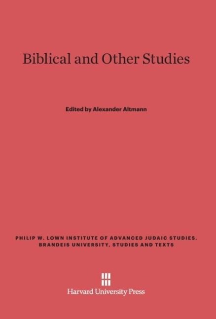 Vorderes Coverbild Biblical and Other Studies