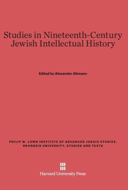 Vorderes Coverbild Studies in Nineteenth-Century Jewish Intellectual History