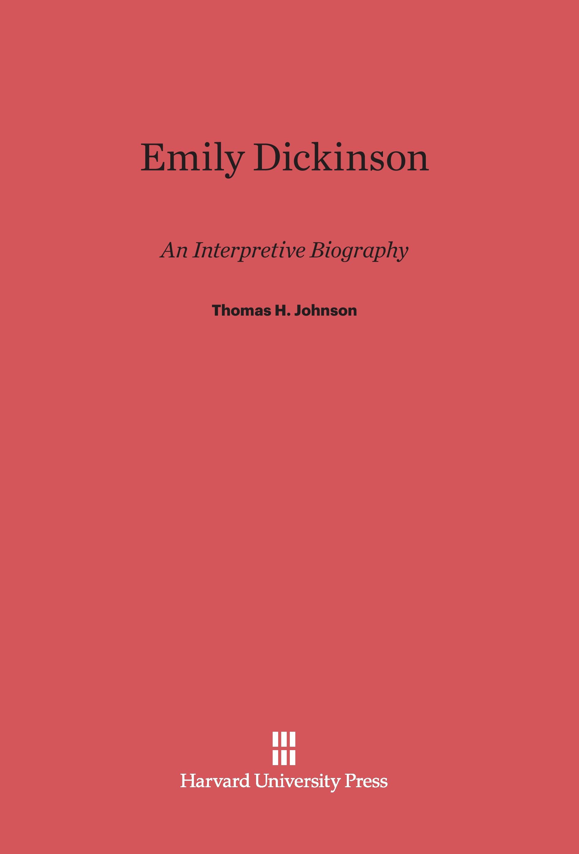 Vorderes Coverbild Emily Dickinson