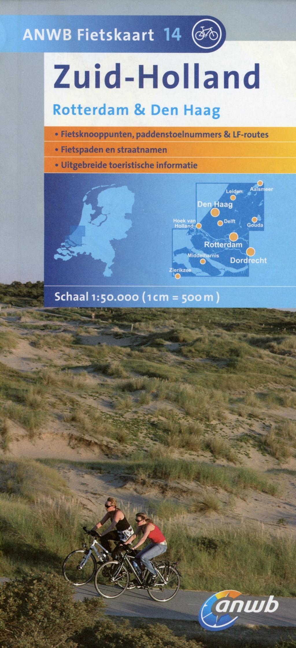 Vorderes Coverbild ANWB Fietskaart 14 Zuid-Holland 1 : 50 000