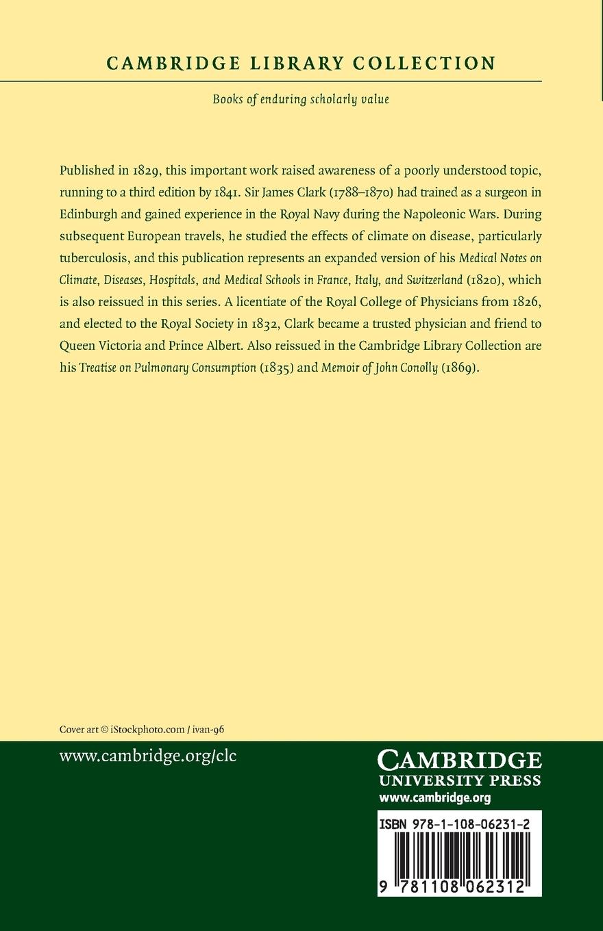 Rückseitencover The Influence of Climate in the Prevention and Cure of Chronic Diseases