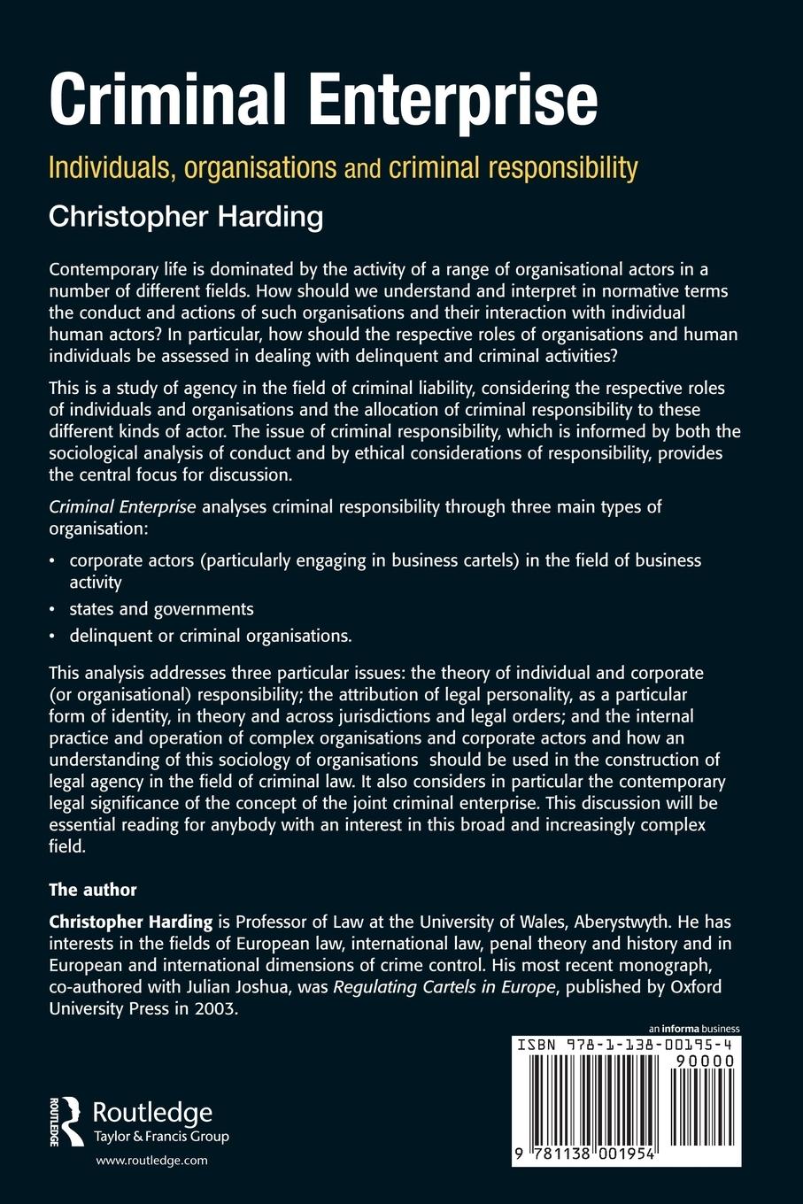 Rückseitencover Criminal Enterprise