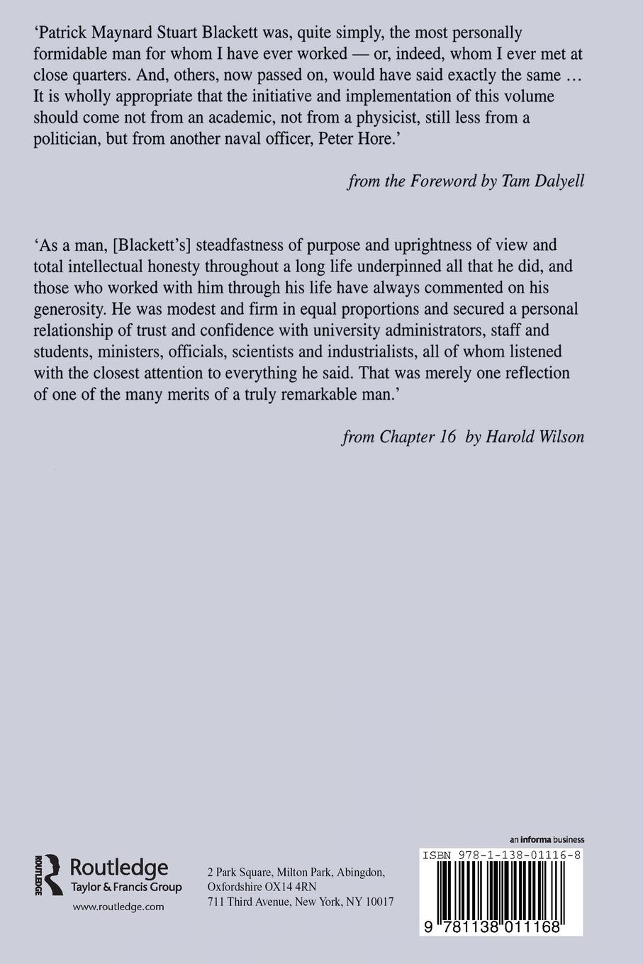 Rückseitencover Patrick Blackett