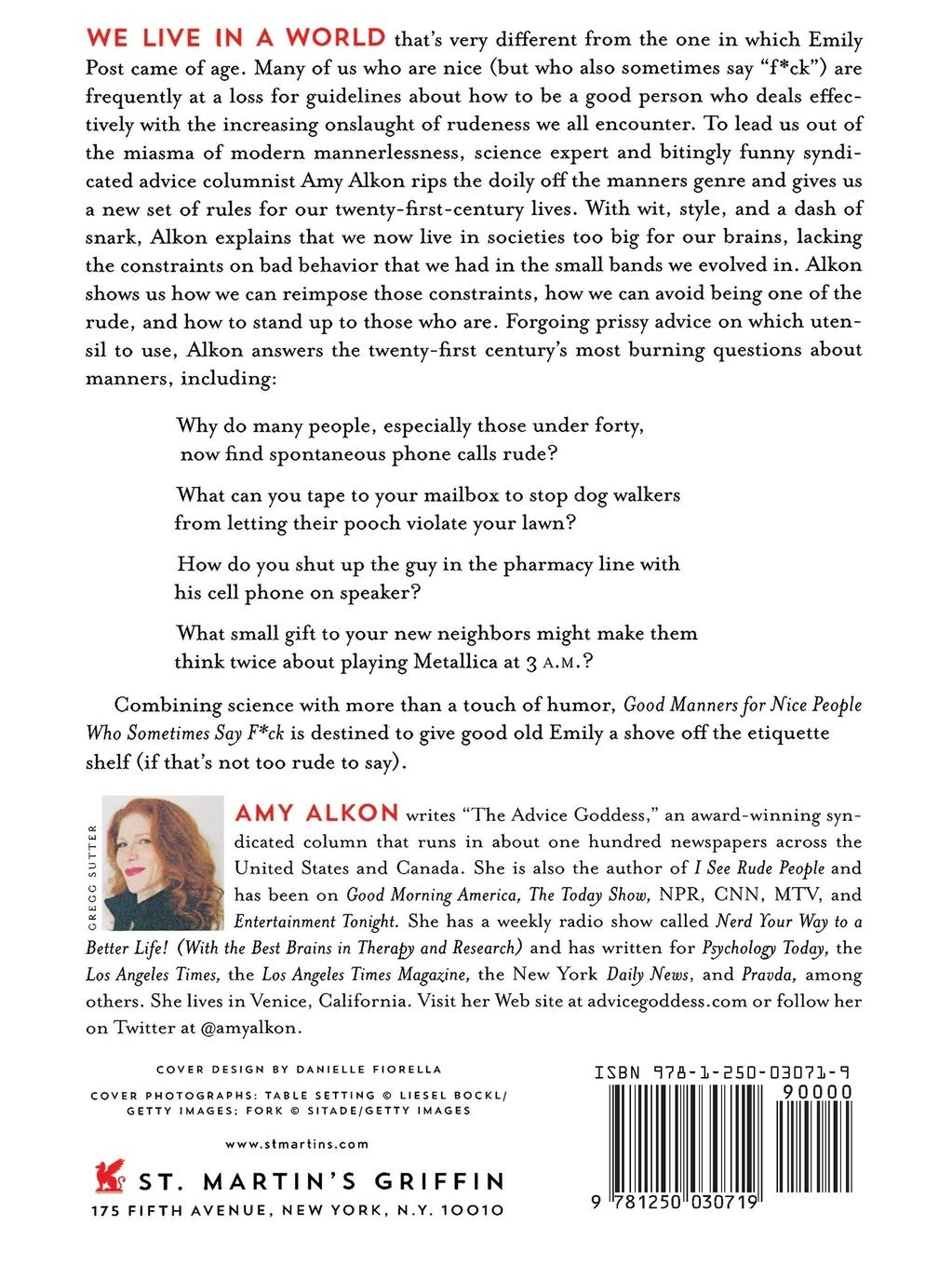 Rückseitencover Good Manners for Nice People Who Sometimes Say F*ck