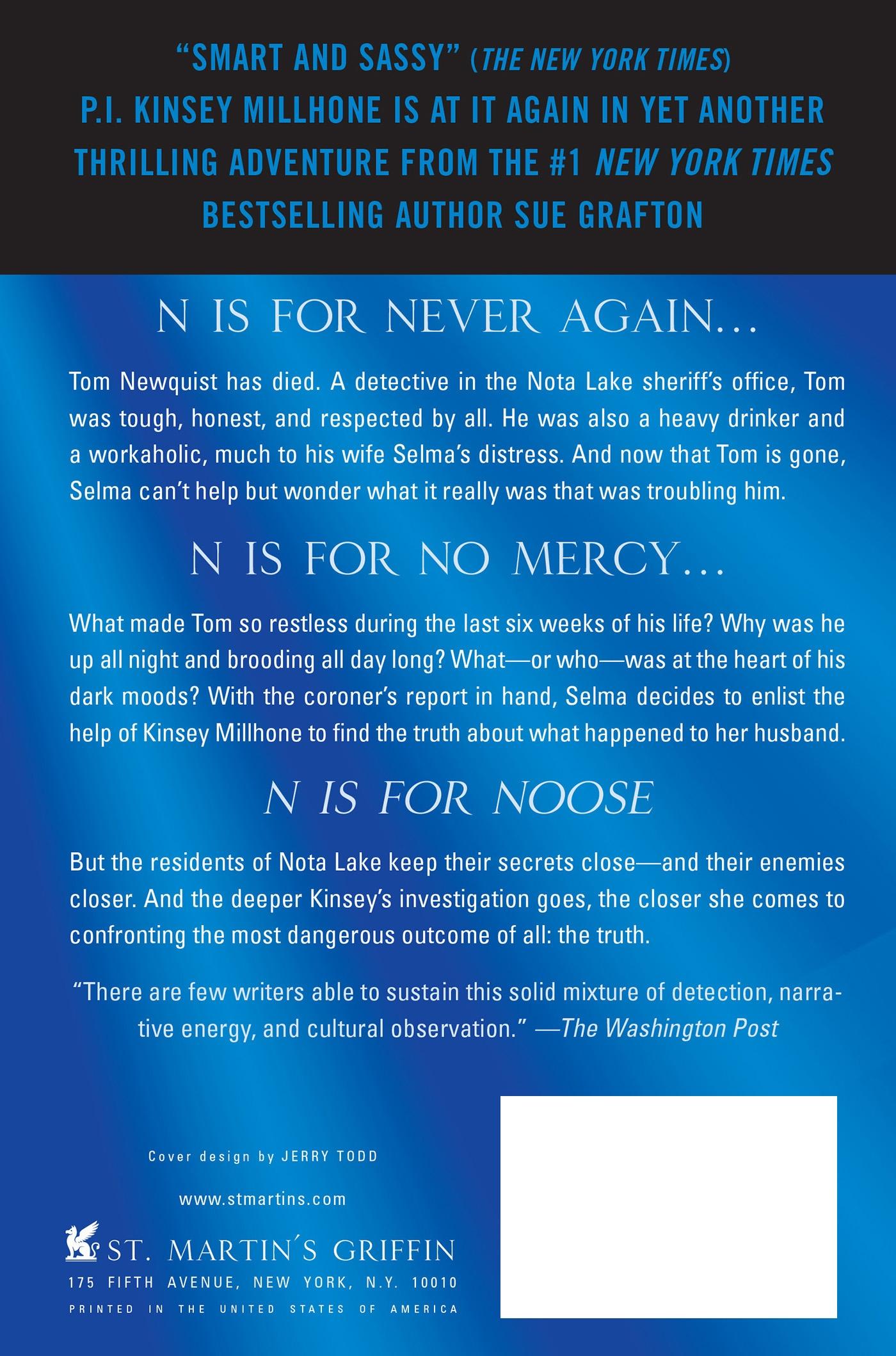 Rückseitencover 'N' IS FOR NOOSE