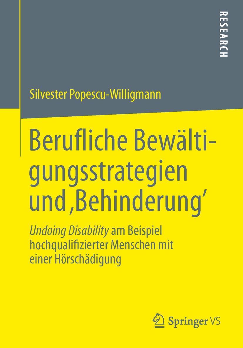 Vorderes Coverbild Berufliche Bewältigungsstrategien und 'Behinderung'