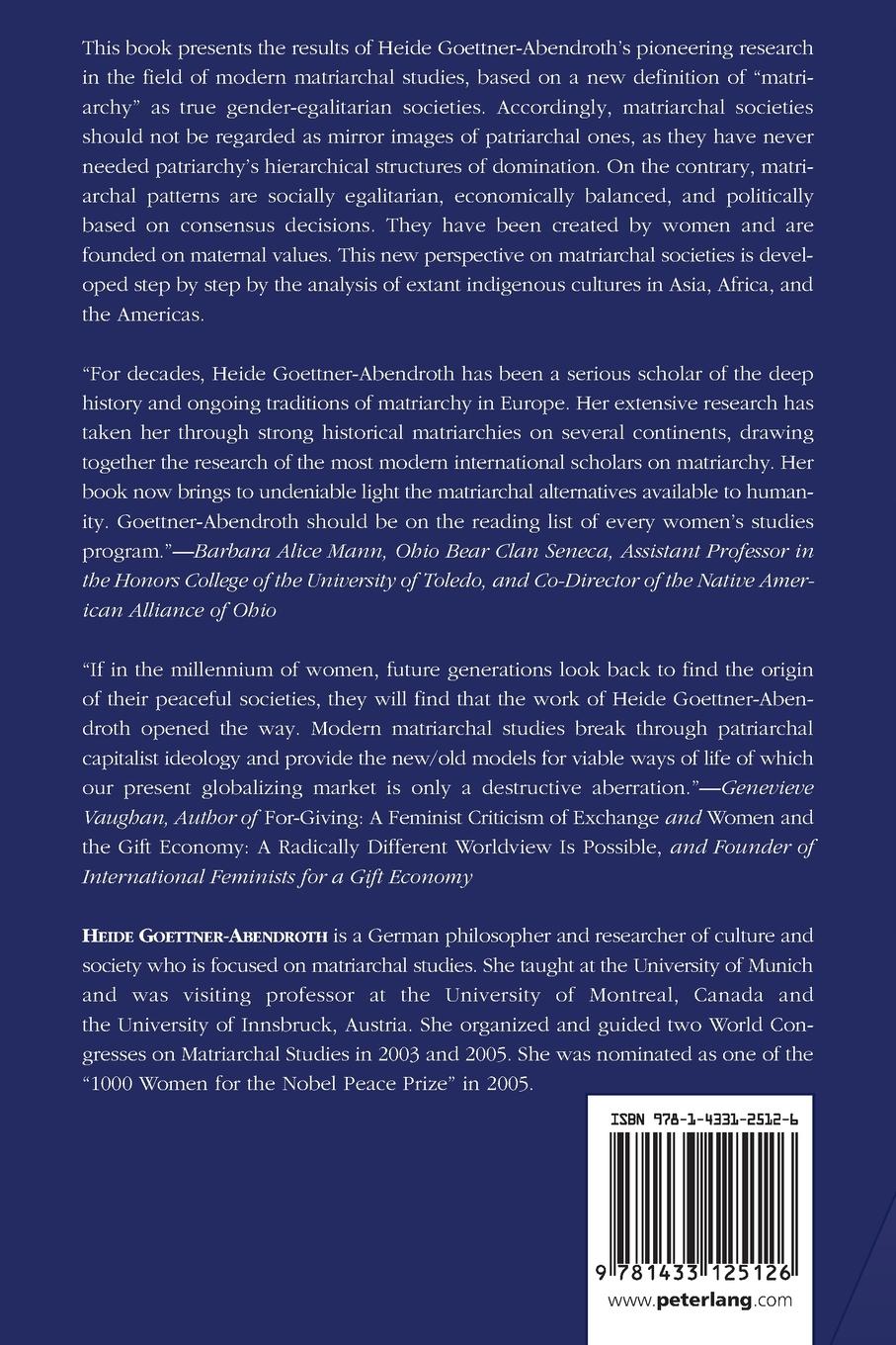 Rückseitencover Matriarchal Societies