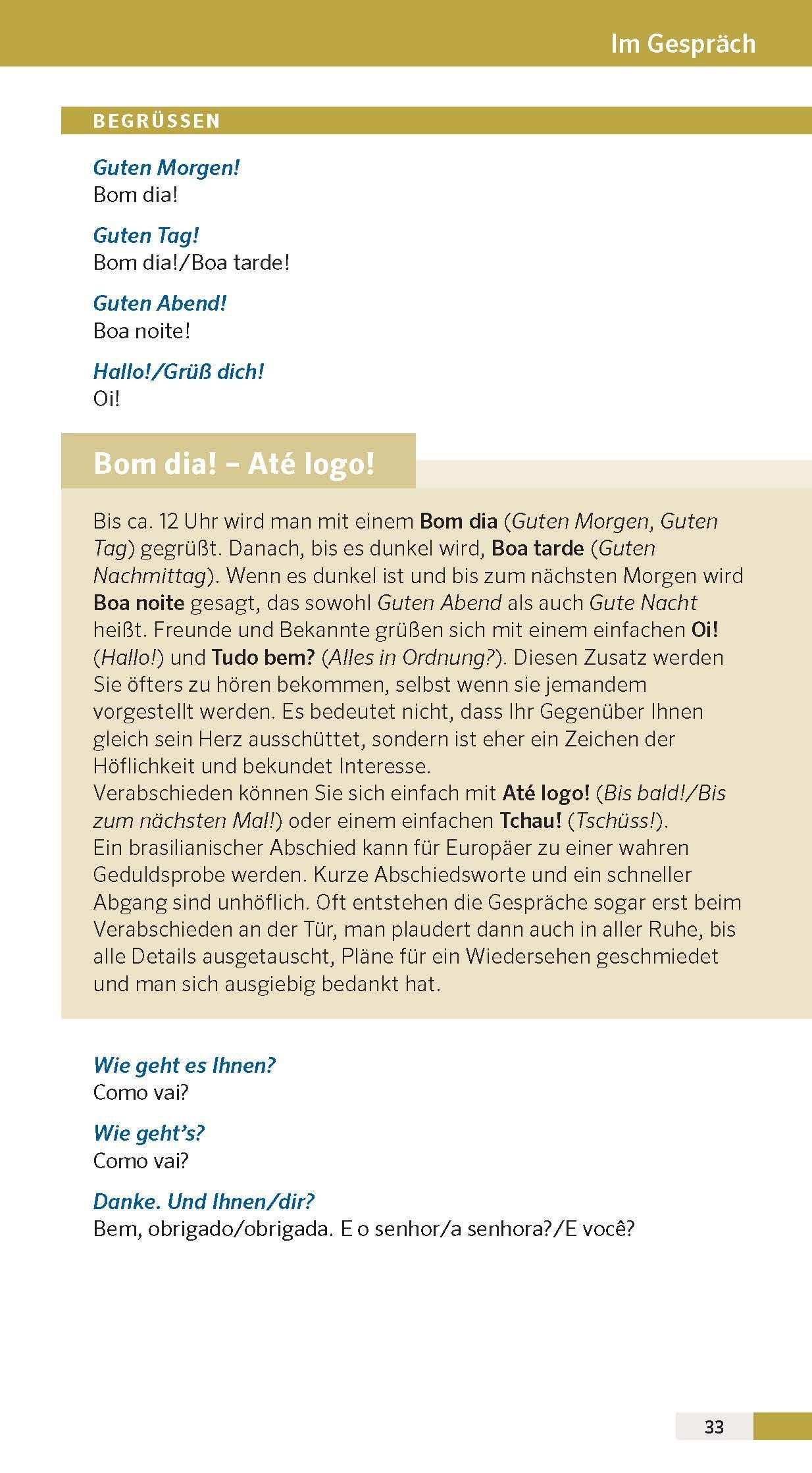 Beispielinhalt (Bild) PONS Reise-Sprachführer Brasilianisch