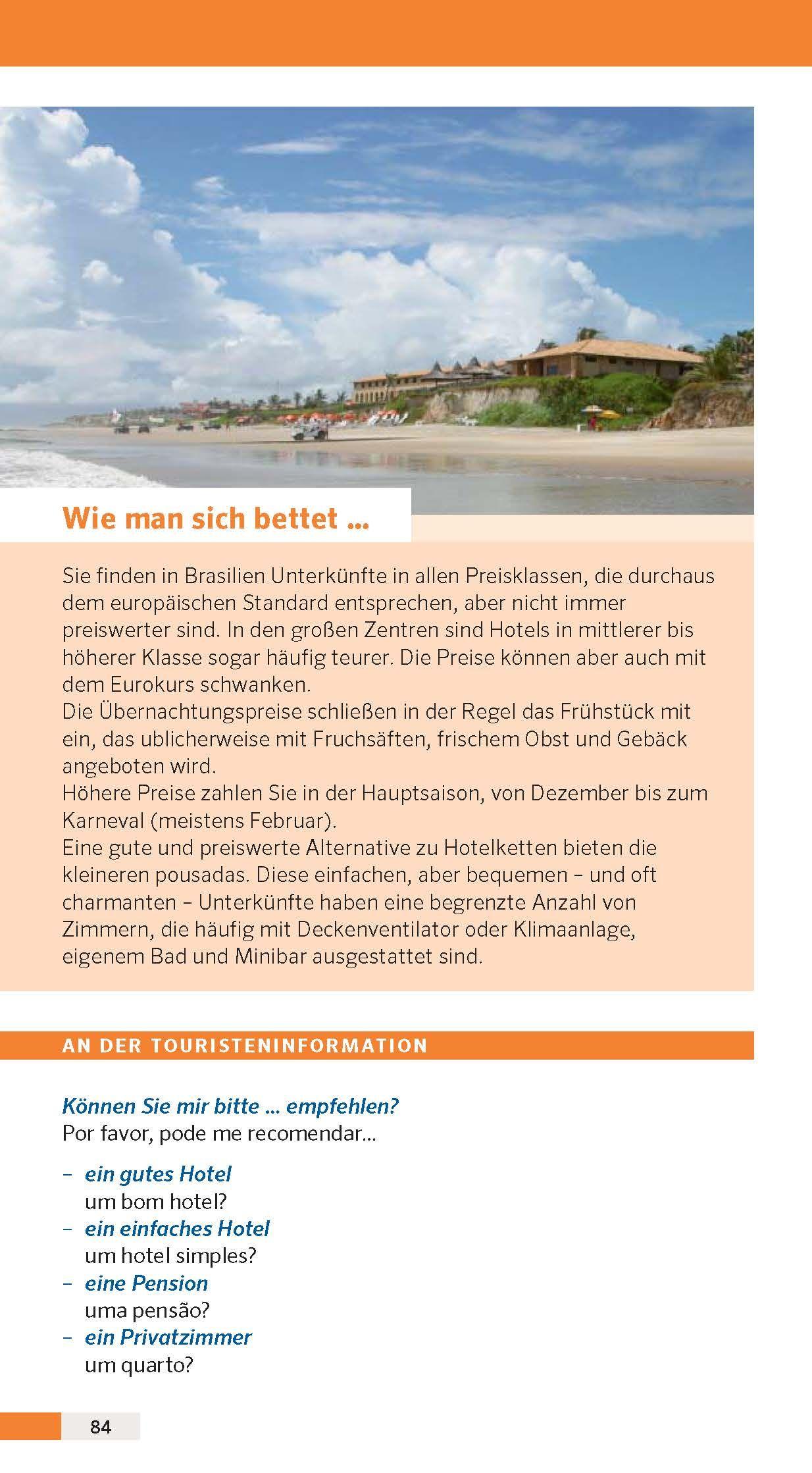 Beispielinhalt (Bild) PONS Reise-Sprachführer Brasilianisch