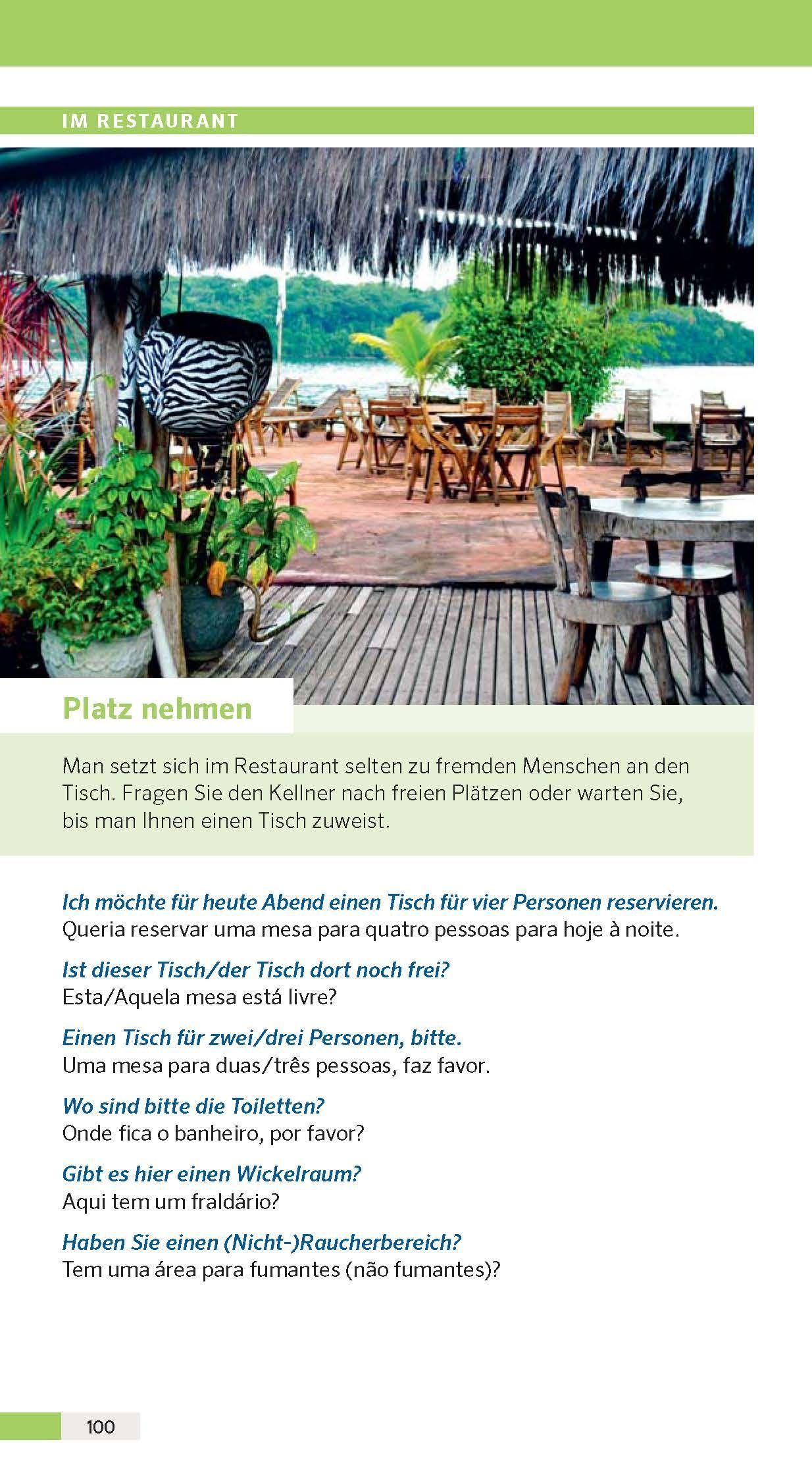 Beispielinhalt (Bild) PONS Reise-Sprachführer Brasilianisch