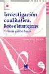 Vorderes Coverbild Investigación cualitativa II : retos e interrogantes : técnicas y análisis de datos