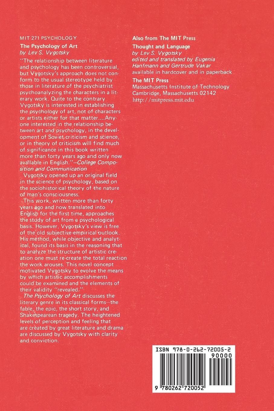 Rückseitencover The Psychology of Art