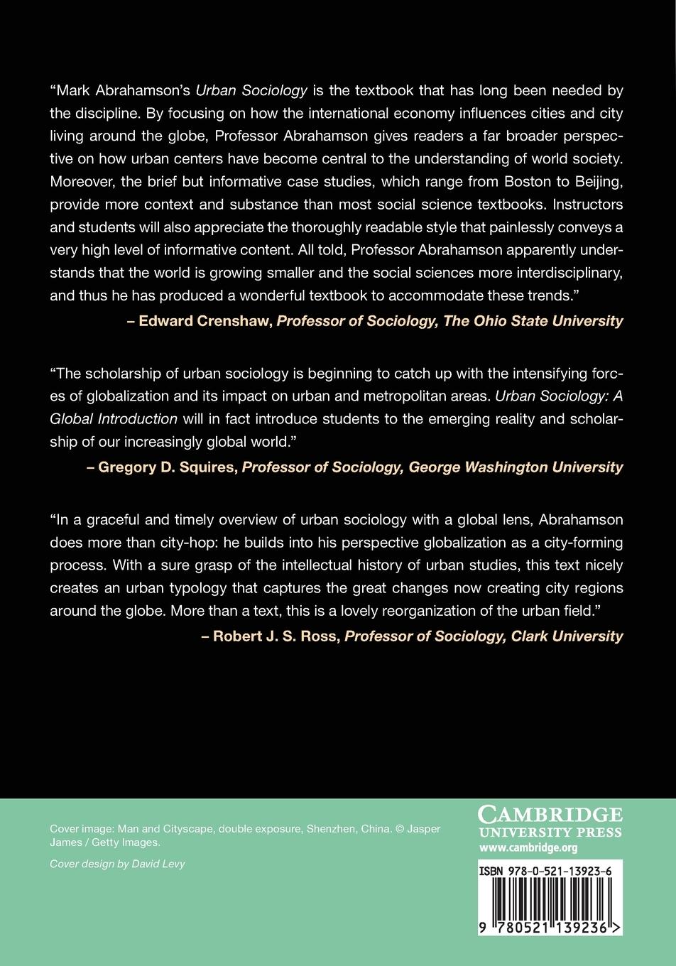 Rückseitencover Urban Sociology