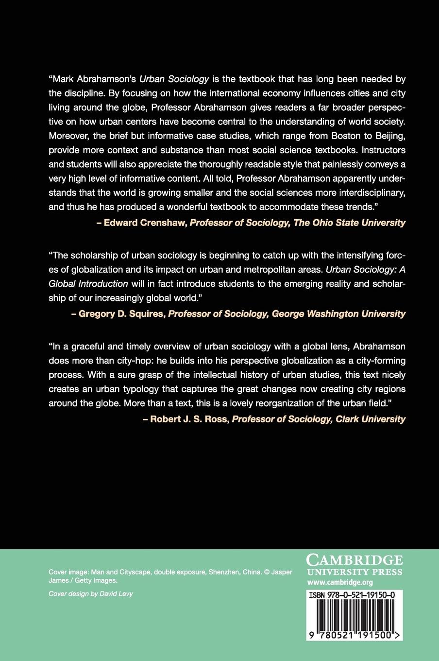 Rückseitencover Urban Sociology