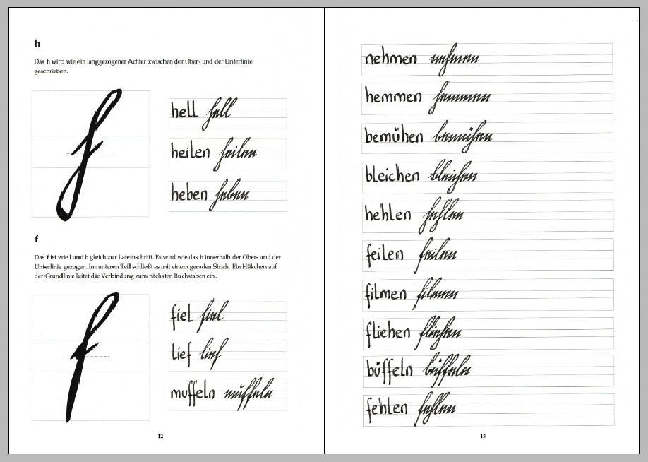 Beispielinhalt (Bild) Kurrentschrift