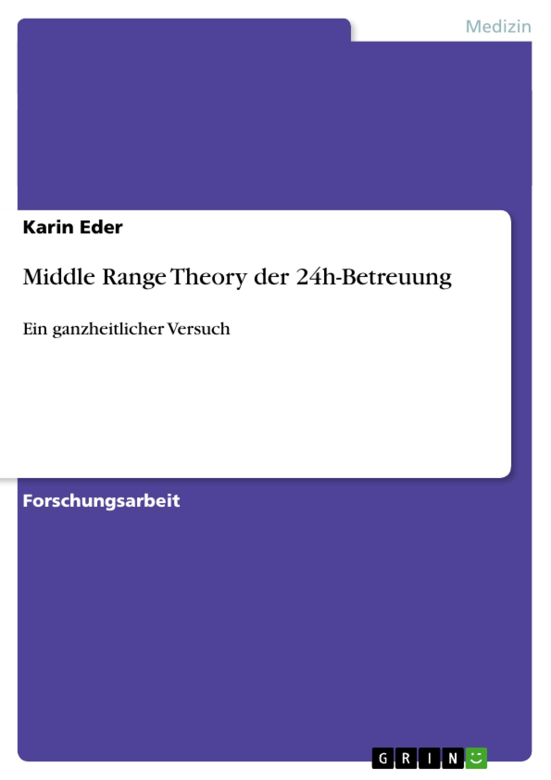 Vorderes Coverbild Middle Range Theory der 24h-Betreuung